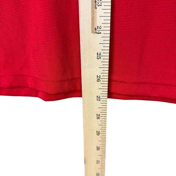 Adidas Aeroready Polo Shirt S Red Golf Rib Tennis Activewear Lightweight GK7012 - Picture 7 of 10